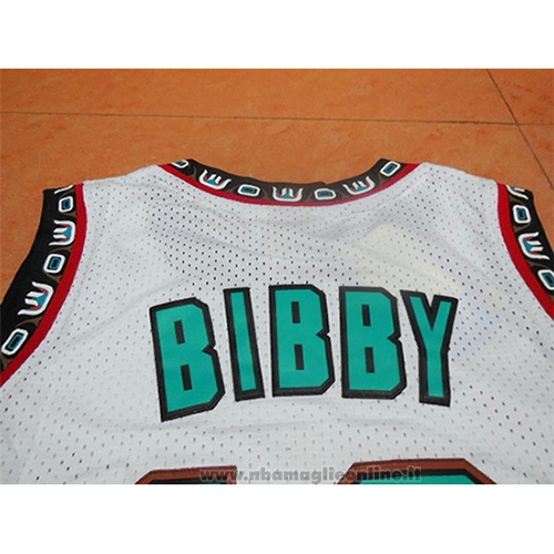 Maglia Vancouver Grizzlies Mike Bibby NO 10 Historic Throwback Bianco